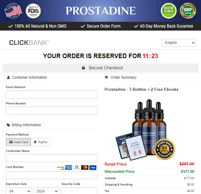 prostadine order page